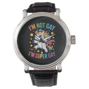 Relógio Não sou Gay, sou o Super Gay do Orgulho LGBTQ Ally