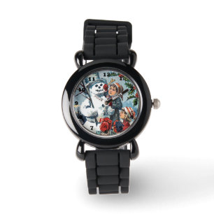 Relógio natais vintages do Snowman Holiday Watch