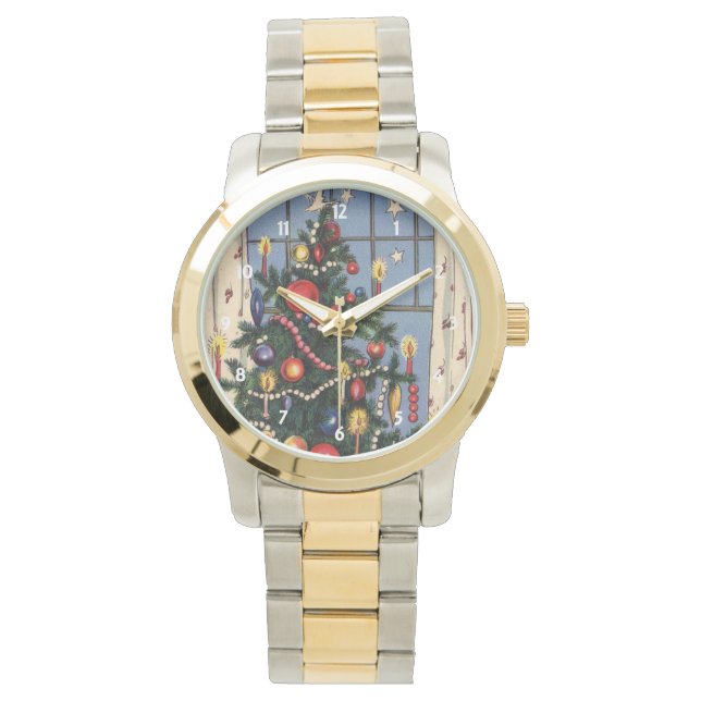 Relógio Natais vintages TreeWatch (Frente)