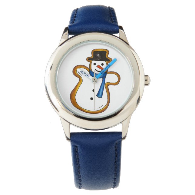 Relógio Natal Winter Snowman Sugar Cookie Watch (Frente)