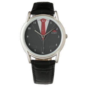Relógio Nato Preto Elegante e Coletor Vermelho - Adicionar
