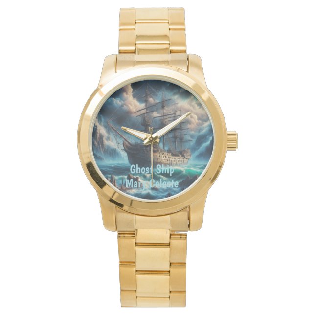 Relógio Navio Fantasma Mary Celeste Assombrando Mistério M (Frente)