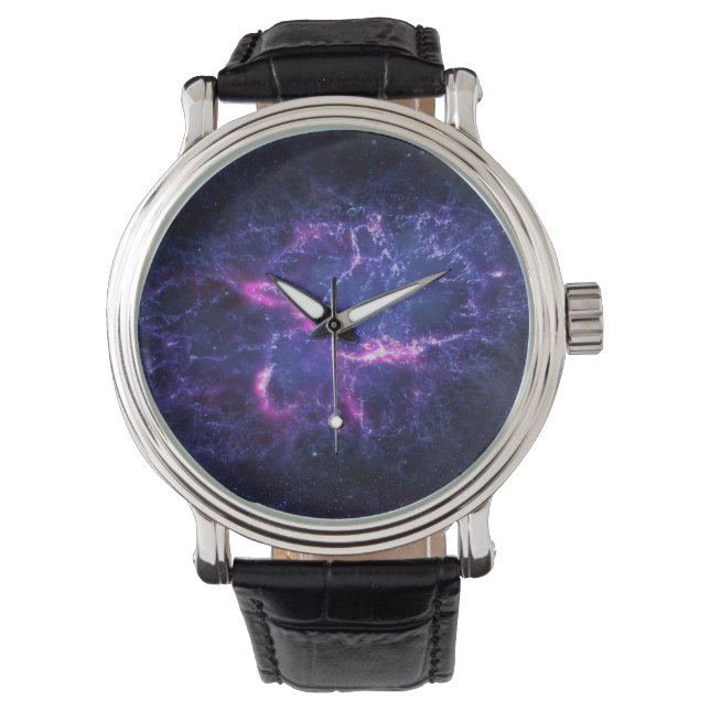 Relógio Nebulosa Cósmica de Espaço Dinâmico Imagem (Frente)
