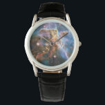 Relógio Nebulosa da galáxia espacial. Estrelas do Universo<br><div class="desc">Nébula espacial e estrelas vigiam.</div>