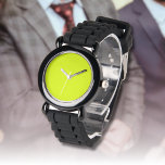 Relógio Neon Chartreuse Sólido Cor | Clássico<br><div class="desc">Neon Chartreuse - Apresentando a atração do eterno de Cor Sólida: uma mistura cativante de forma clássica e simplicidade elegante. Esta design é uma celebração do poder e beleza encontrados em um solteiro, uma matiz impressionante. Exustante a sofisticação, o design a cores sólidas abraça a essência do minimalismo, fazer-a uma...</div>