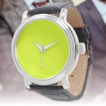 Relógio Neon Chartreuse Sólido Cor | Clássico<br><div class="desc">Neon Chartreuse - Apresentando a atração do eterno de Cor Sólida: uma mistura cativante de forma clássica e simplicidade elegante. Esta design é uma celebração do poder e beleza encontrados em um solteiro, uma matiz impressionante. Exustante a sofisticação, o design a cores sólidas abraça a essência do minimalismo, fazer-a uma...</div>