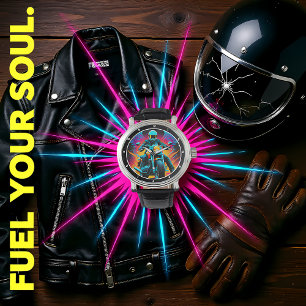 Relógio Neon Ride, Rosto de Relógio para Motocicli