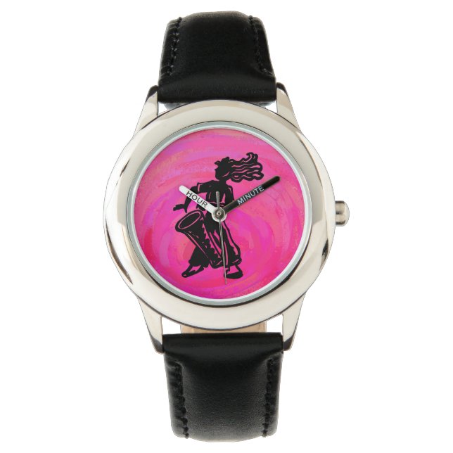 Relógio New York Boogie Nights Drum Hot Pink (Frente)
