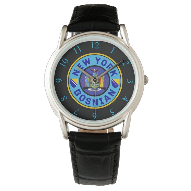 Relógio New York Bosnian American Wrist Watch (Frente)