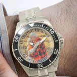 Relógio No Loving Memory Lembrance Photo Watch<br><div class="desc">Lembre-se do relógio de fotos (ou personalize o que quiser!). O modelo está configurado para que você adicione sua própria foto e você também pode editar todo o texto se desejar. O texto fica em uma camada de borda semitransparente acima da sua foto. A amostra de texto diz "na memória...</div>