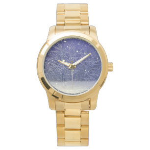 Relógio Noite em queda de neve no eWatch de inverno