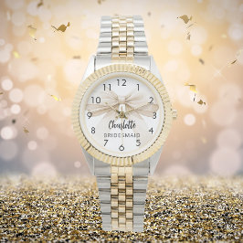 Relógio Nome do creme de arco Bridesmaid
