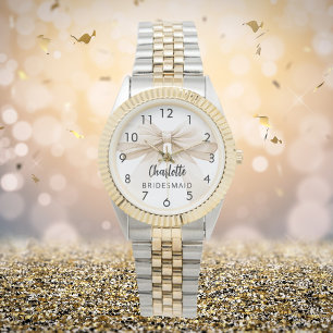 Relógio Nome do creme de arco Bridesmaid