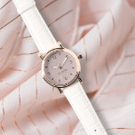 Relógio Nome Personalizado de Cor Sólida Mistura Cor Rosa<br><div class="desc">Este bonito relógio em rosa dourado tem uma face de cor sólida Misty Pink e a capacidade de adicionar um nome personalizado. Clique em "Personalizar este Modelo" para alterar ou remover facilmente o nome de exemplo em destaque.</div>