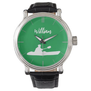 Relógio Nome Personalizado Kayaking Kayaker Watch