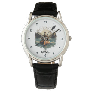 Relógio Nome Personalizado Kayaking Kayaker Watch