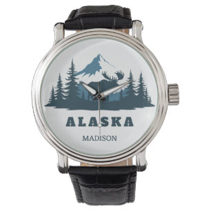 Relógio Nome Personalizado & Texto ALASKA