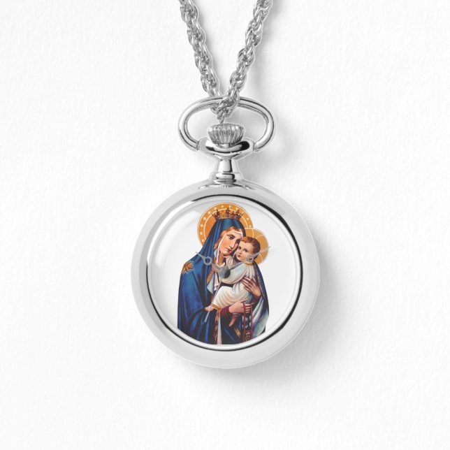 Relógio Nossa Senhora do Carmo Arte Devocional (Frente)