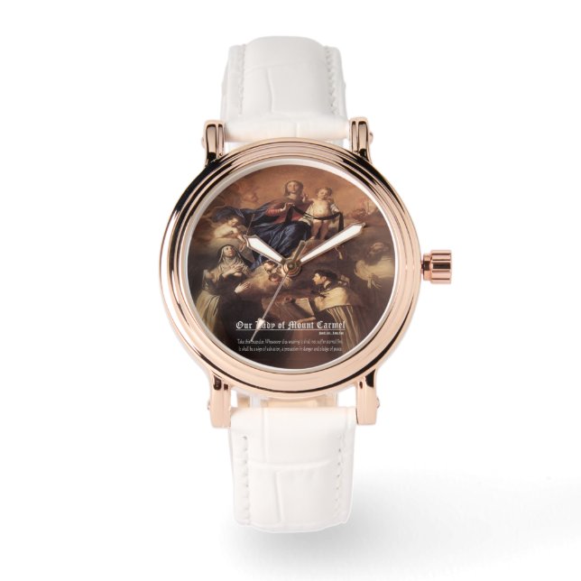 Relógio Nossa Senhora do Monte Carmel Prayer (Frente)