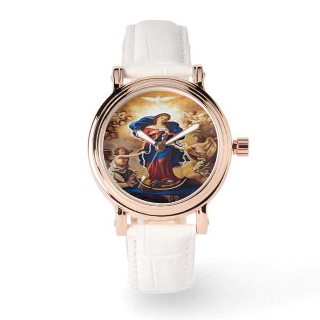 Relógio Nossa Senhora Undoer of Knots (Frente)