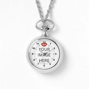 Relógio NOVO! Silver Necklace Watch - Personalizado