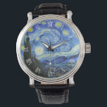 Relógio Numerais romanos da Noite Estelar da VAN GOGH<br><div class="desc">"van gogh vincent",  noite estrelada,  "pintura famosa",  vintage,  estrelas,  céu,  "bela arte",  azul</div>