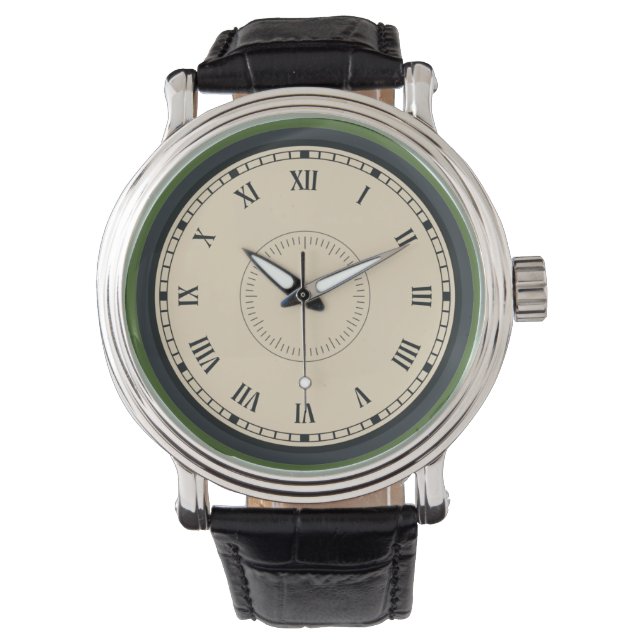 Relógio Numeral Romano Elegante (Frente)