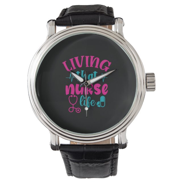 Relógio Nurse Gift | Living That Nurse Life (Frente)