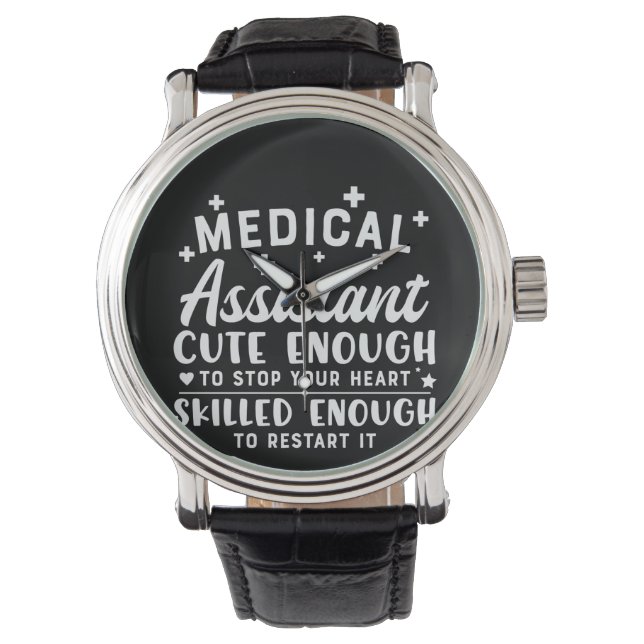 Relógio Nurse Gift Medical Assistant Cute Enough (Frente)