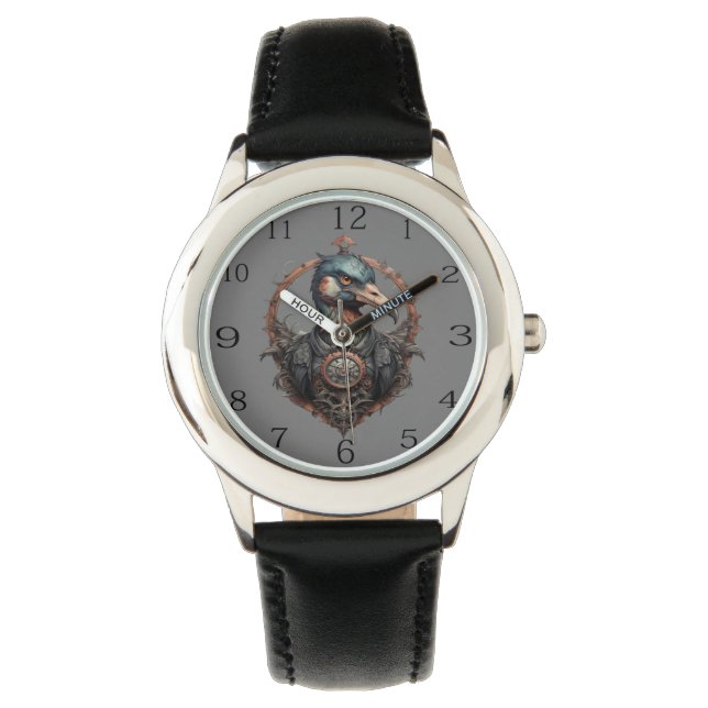Relógio "O Bico de Ferro: Um Ibis Steampunk" (Frente)