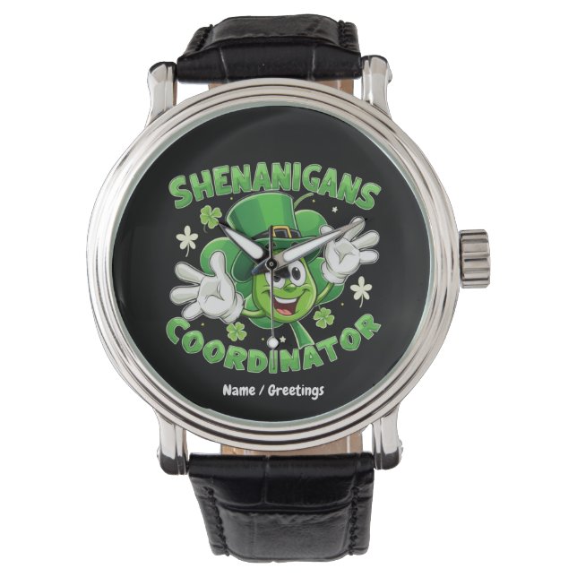 Relógio O Coordenador de Shenanigans Engraçados (Frente)