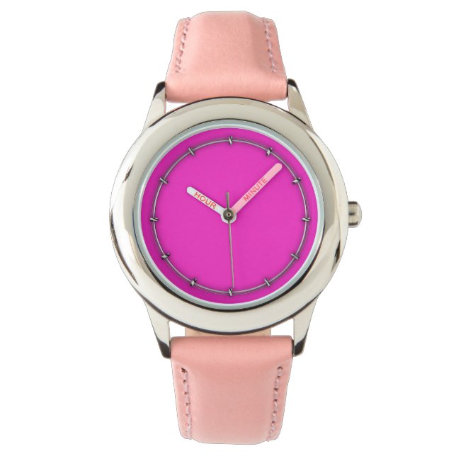 Relógio O Decor Cor Rosa Personaliza-o se quiser (Frente)