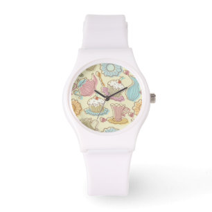 Relógio O desenho da mão torna côncavas silhuetas