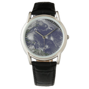 Relógio O Furacão Irene Se Movendo Através Das Bahamas.