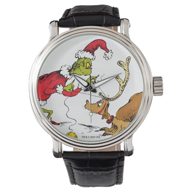 Relógio O Grinch Prepara o Max, a Rena (Frente)