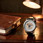 Relógio O melhor Pai já moderno da foto clássica<br><div class="desc">Este design simples e clássico é composto por tipografia serif e adiciona uma foto personalizada. "O melhor Pai de sempre" circula a foto do seu pai,  pai,  papai etc.</div>