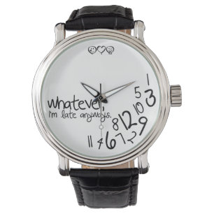 Relógio O que quer que, mim estão atrasados de qualquer