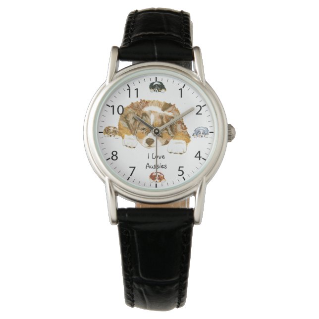 Relógio O Shepherd Puppy Womens Watch na Austrália (Frente)