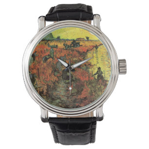 Relógio O Vinhedo Vermelho por Vincent van Gogh