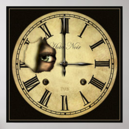Relógio Observando Impressão Poster pequeno