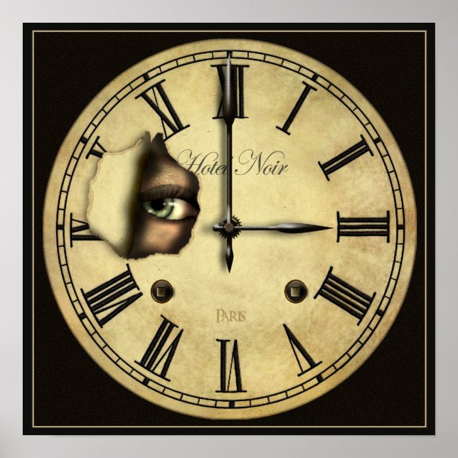 Relógio Observando Impressão Poster pequeno (Frente)