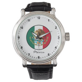 Relógio Observatório Elegante do México e Bandeira Mexican
