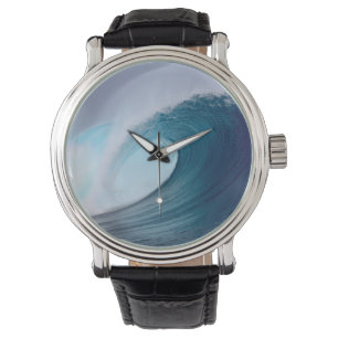 Relógio Oceano tropical surfando azul da onda