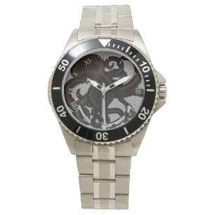 Relógio Octopus preto sobre âncora