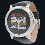 Relógio Ódio Anti Trump Mentiras e Fascismo Resistir Anti<br><div class="desc">Ódio Anti Trump Mentiras e Fascismo Resistir Anti Trump 86 45</div>