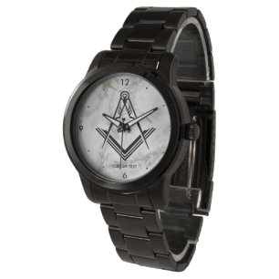 Relógio Ofertas de Freemason Exclusivas   Black White Maso