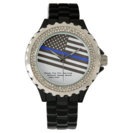 Relógio *~* Oficial da Polícia de Bandeira Azul fino de us