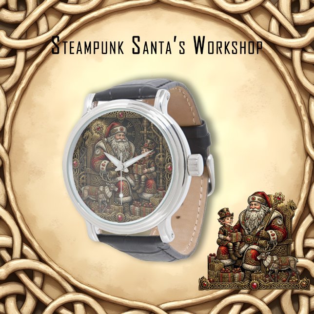 Relógio Oficina do Papai Noel Steampunk (Criador carregado)