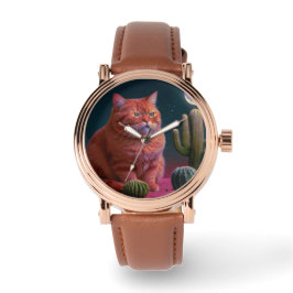 Relógio Olho Gato Elegante para o homem amante de gatos