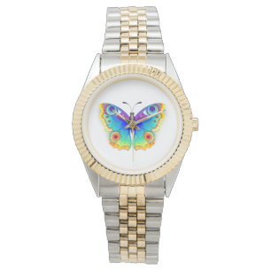 Relógio Olho Peacock da Borboleta Arco-Íris